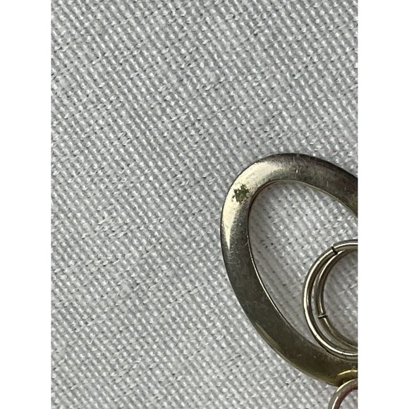 Vintage Screwback Silver Tone Dangle Hoop Earrings - Picture 7 of 10